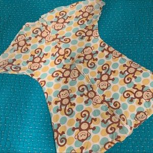 The Original Zipadee-Zip | Small Swaddle, 4-8 months, Unisex Monkey + Polka Dot